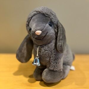 VINTAGE 1983 Graphics International Plush Gray Sheep-Lamb with Violet Eyes 9”